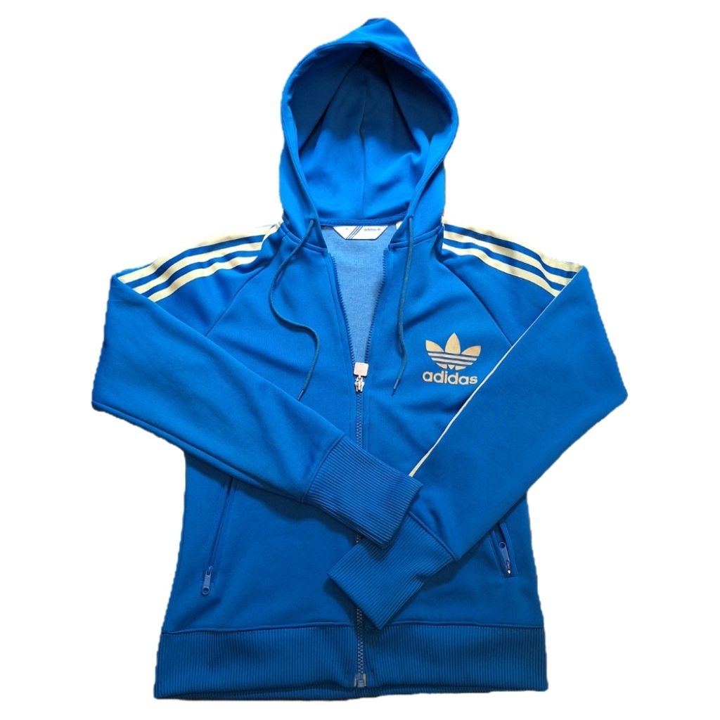 Jaket / Hoodie Adidas Biru Blue size XS , Women / Anak , Nyaman Dipakai Adidas Original