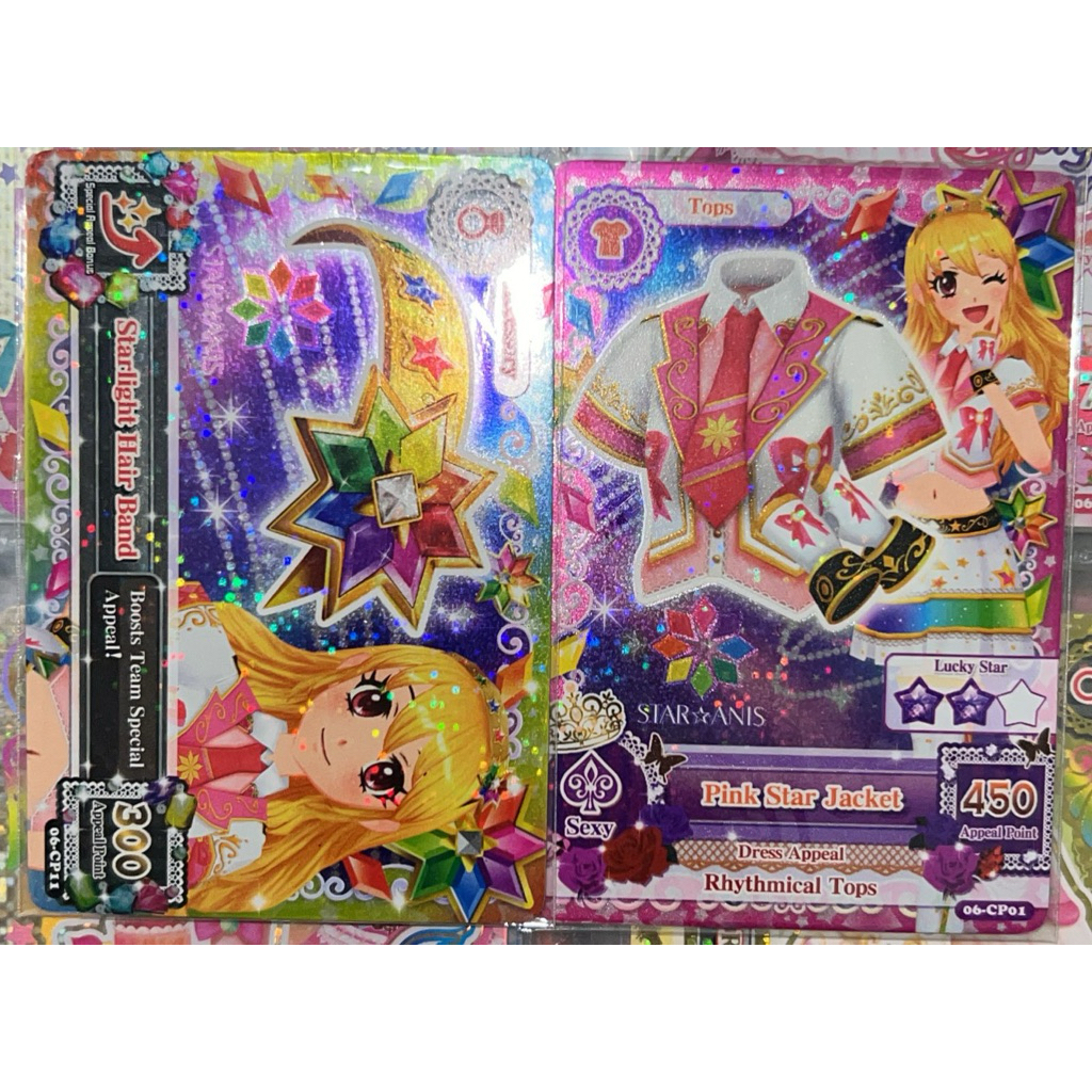 [RARE] Aikatsu Starlight Hair Band dan Pink Star Jacket Ichigo Hoshimiya Star Anis