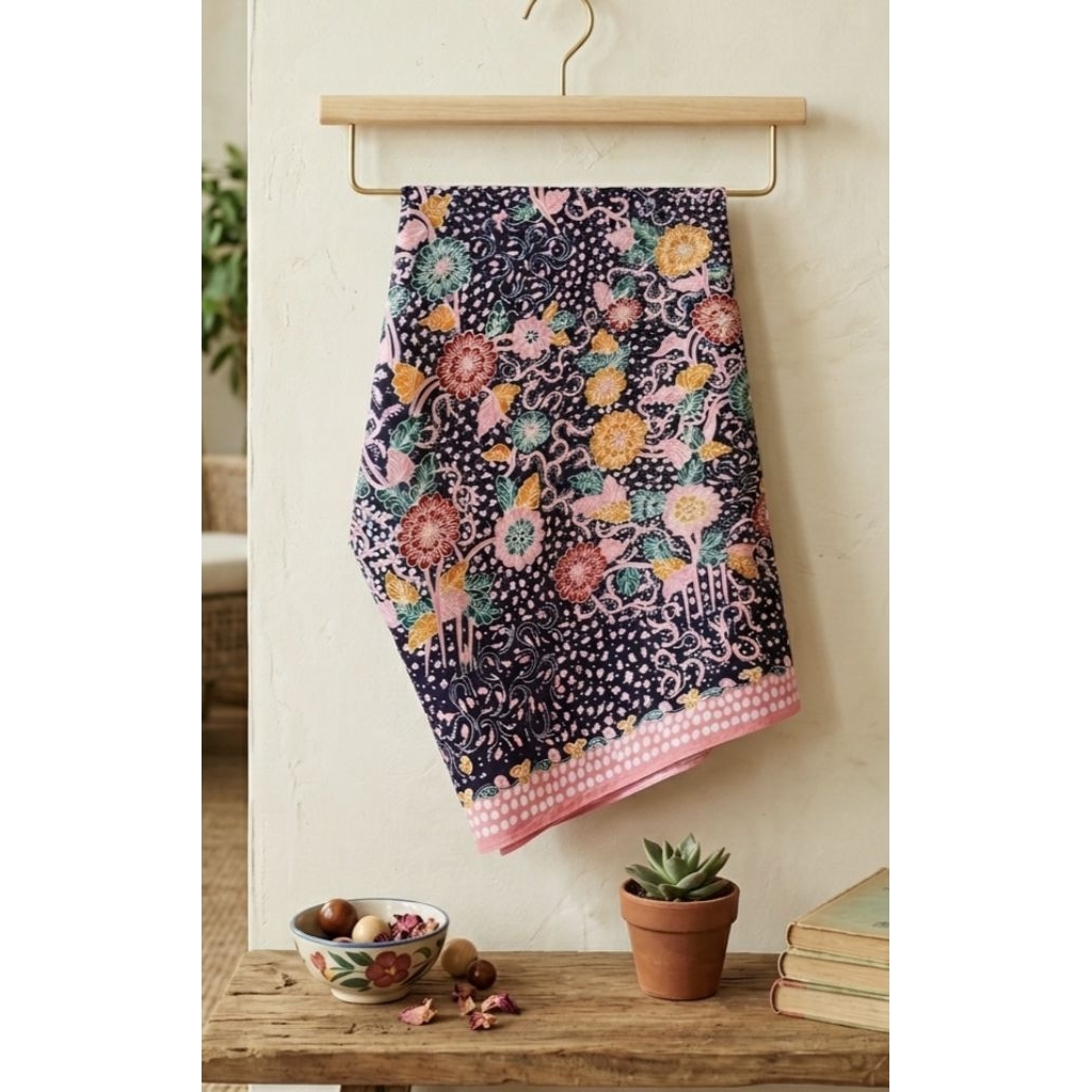 Ready Navy-pink Batik Tulis Asli Lasem Batik Lasem