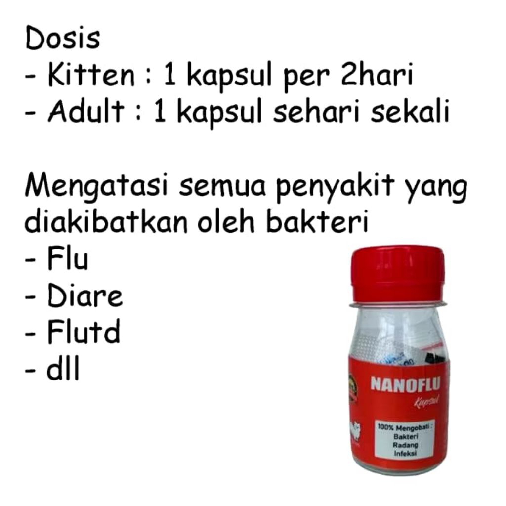 Nano Flu Obat Flu Kucing Ampuh Untuk Kucing Flu Diare Flutd