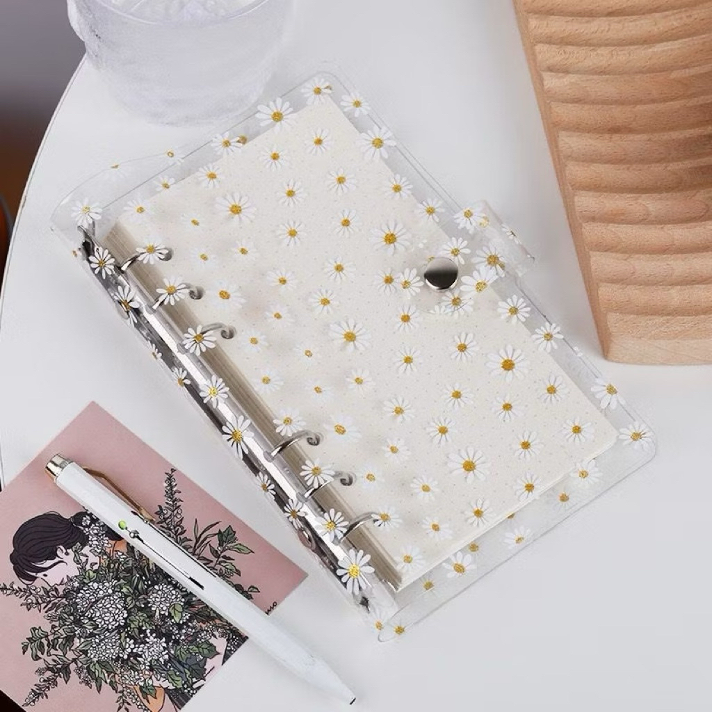 Binder Transparan Motif Daisy Binder A6 6Ring
