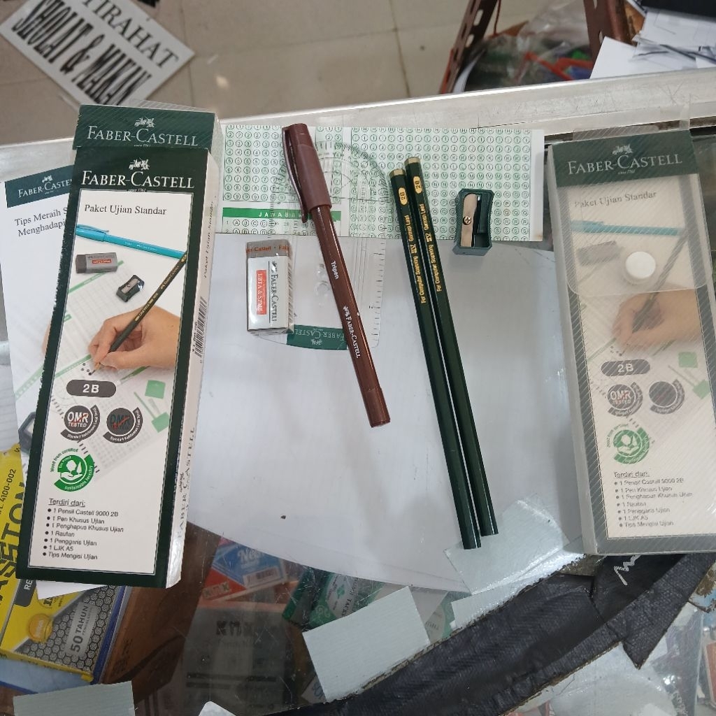 PAKET SET UJIAN FABER-CASTELL 2B KOMPLIT - LJK ANTI GAGAL