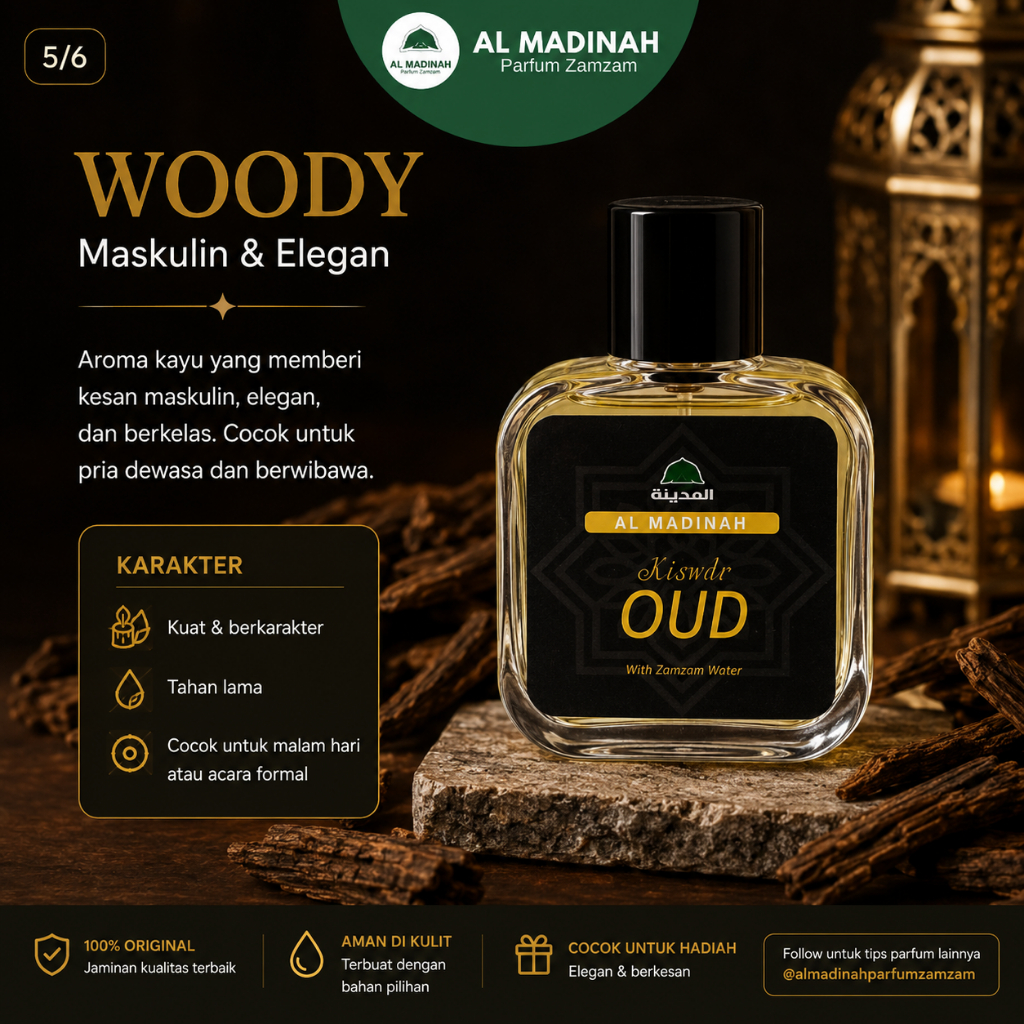 KISWAH OUD Original Perfume Khas Makkah Madinah - Haramain Oud - Kiswah Oud - Rose Nabawi - Al Rawda