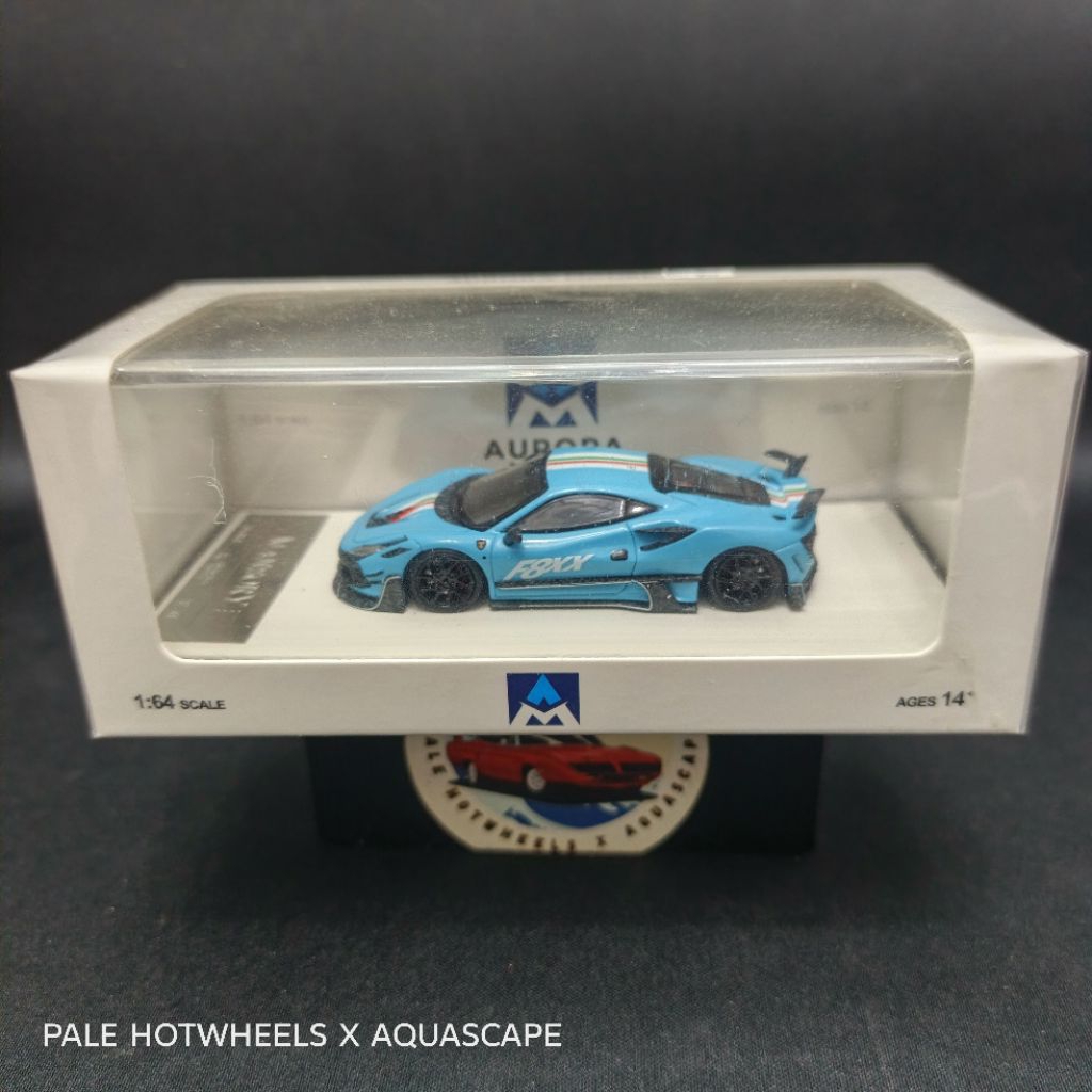 AURORA MODEL FERRARI F8XX TRIBUTTO MANSORY Blue italy stripe