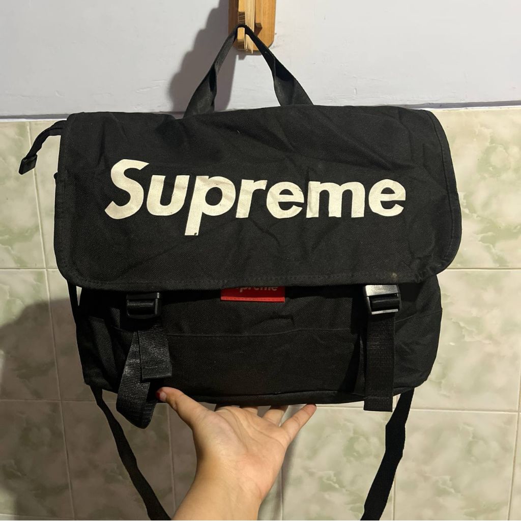 Tas Supreme Sekolah/Kuliah/Kerja Unisex | Slingbag Banyak Ruang | Preloved Bekas Pribadi Second