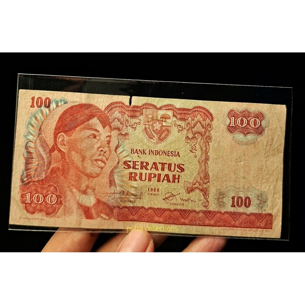 uang 100 rupiah seri sudirman tahun 1968