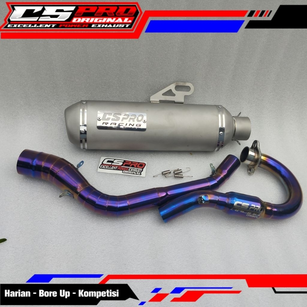 Knalpot Racing CS PRO KLX 150 KLX BF DTRACKER CRF150 L WR155 fullsystem ORIGINAL knalpot CS pro raci
