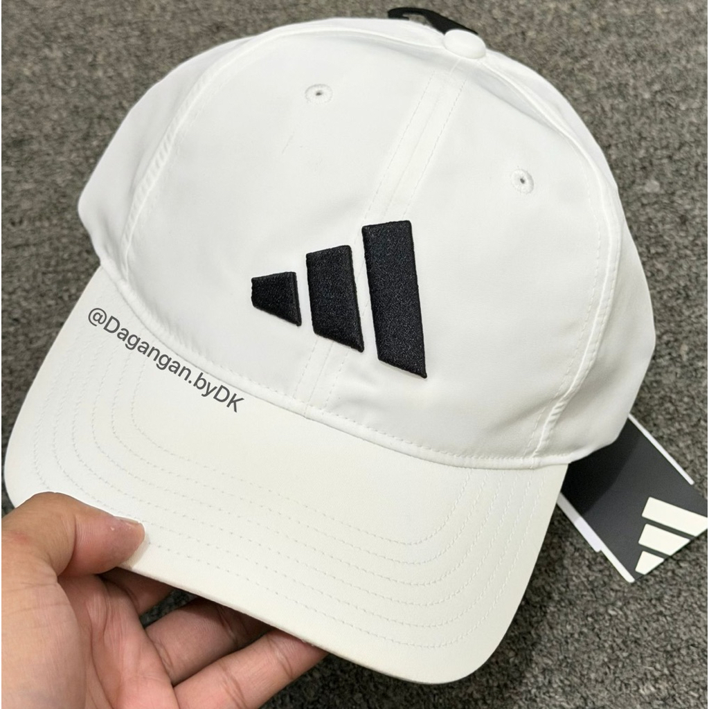Topi Adidas Cap 3D Trefoil Logo Original 100% White Black