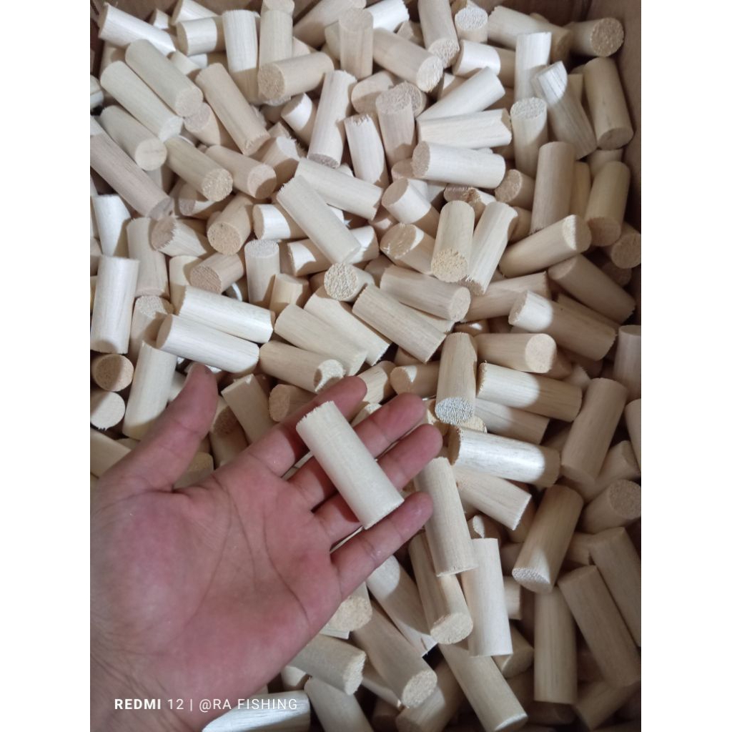 bahan Kambangan dowel kayu balsa pjg 5cm diameter 20mm