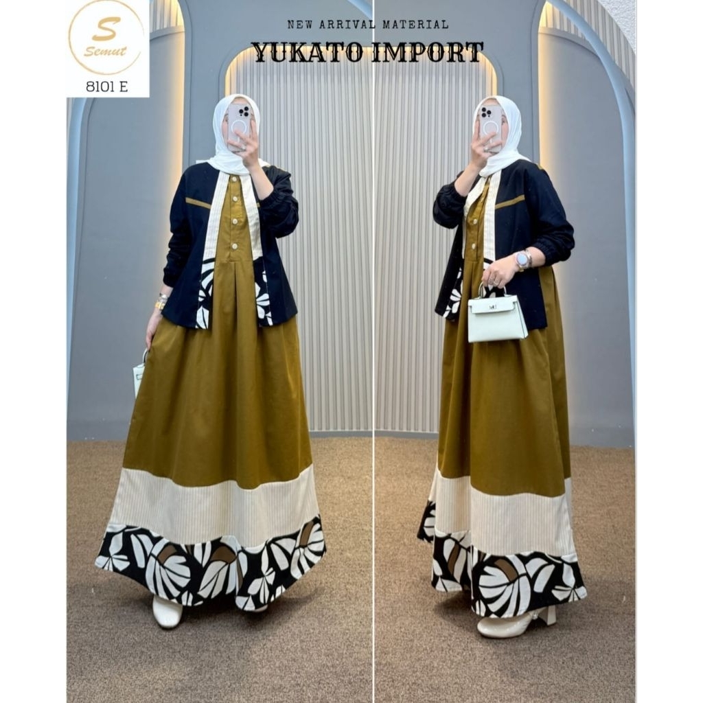Gamis syaina by semut ori NEW motif