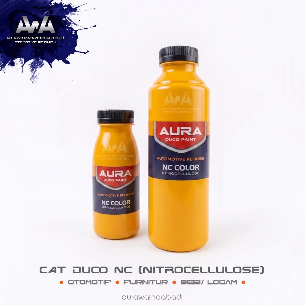 AURA Cat Duco Mobil NC Orange Yellow 250ml - Cat Semprot Duco Berkualitas