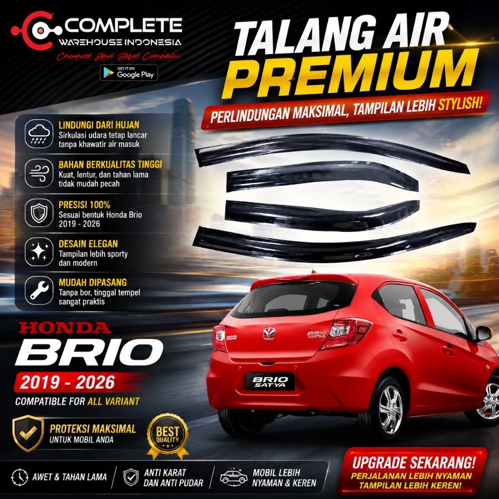 TALANG AIR HONDA BRIO TH 2012 - 2018 ORIGINAL / TALANG AIR HONDA BRIO BERLOGO BRIO