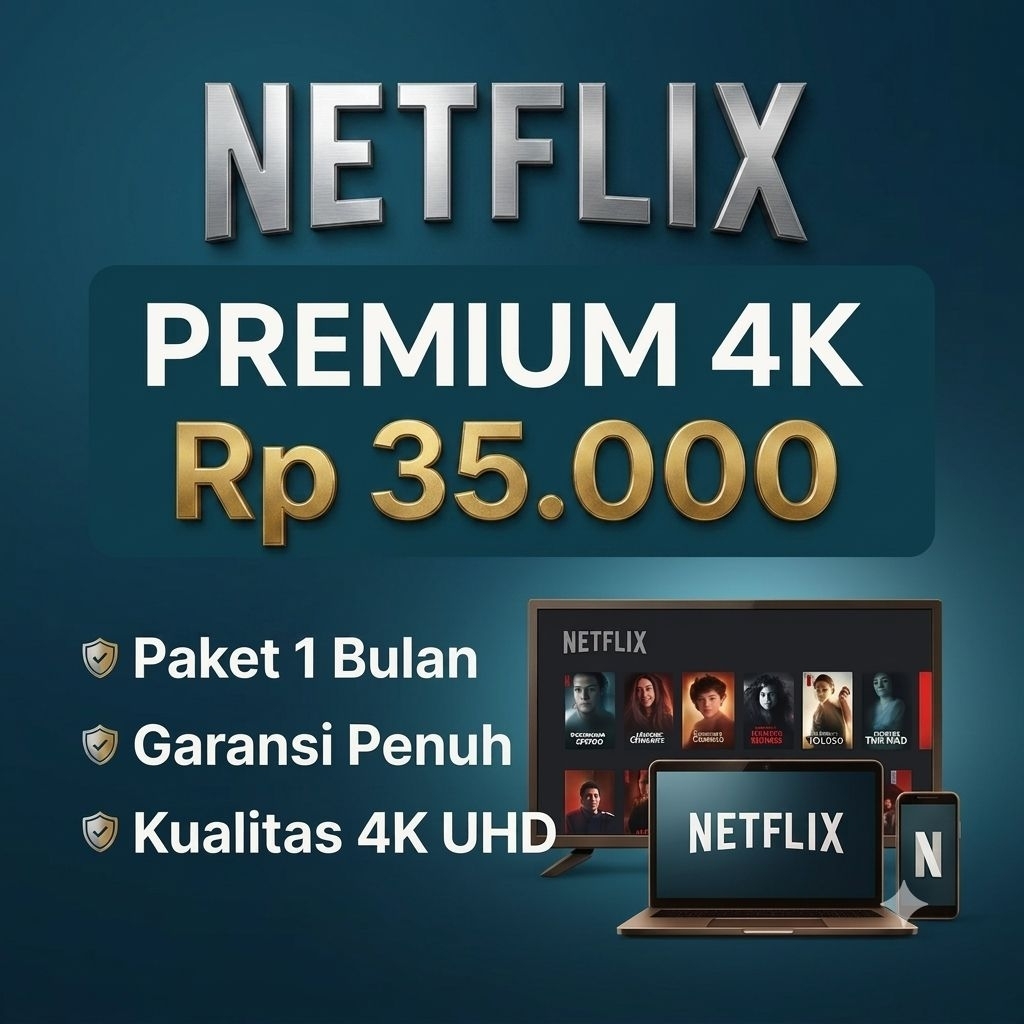 Netflix Akun Premium private 4K UHD Anti On Hold