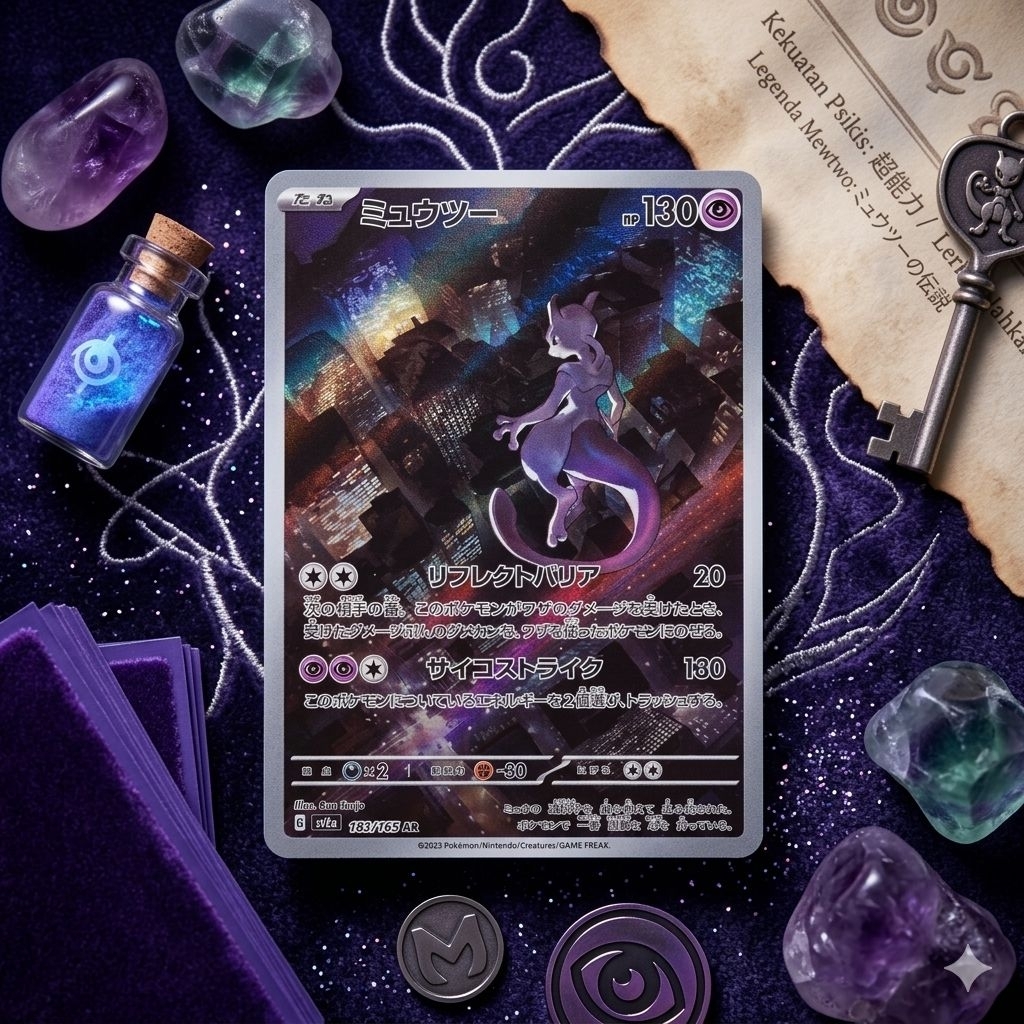 Mewtwo AR SV2a Kartu Pokémon 151 183/165