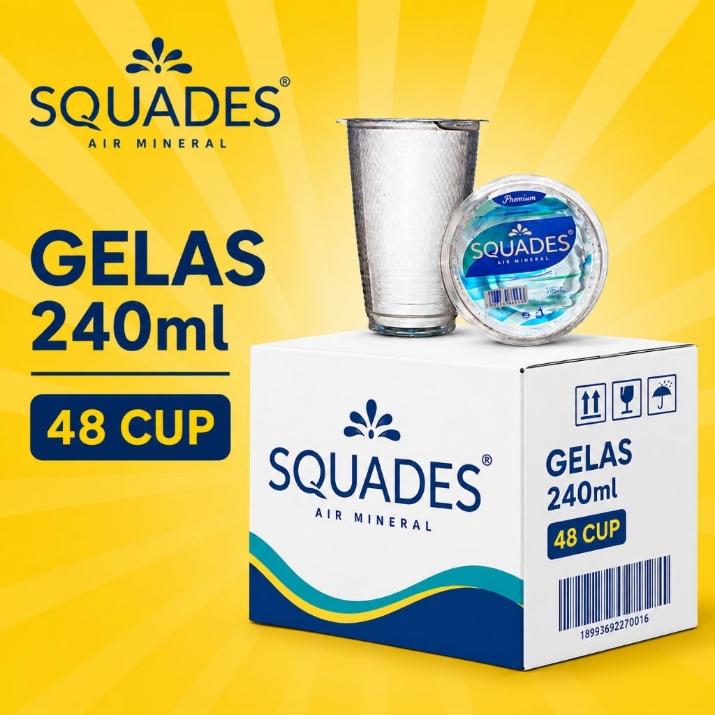 SQUADES GELAS 240ml isi 48 cup