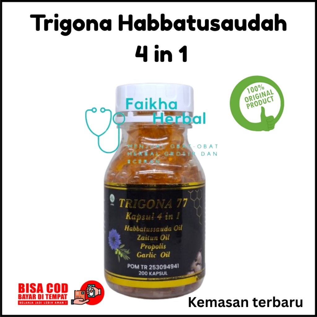 Trigona 77 Ekstra Garlic Habbatusaudah Trigona 77 Ekstra Garlic 200 Kapsul Original