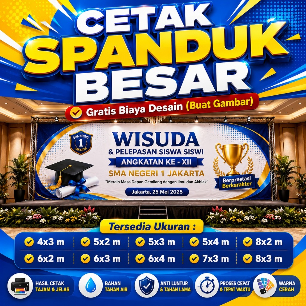 Spanduk Besar Baliho Wisuda Partai Konter