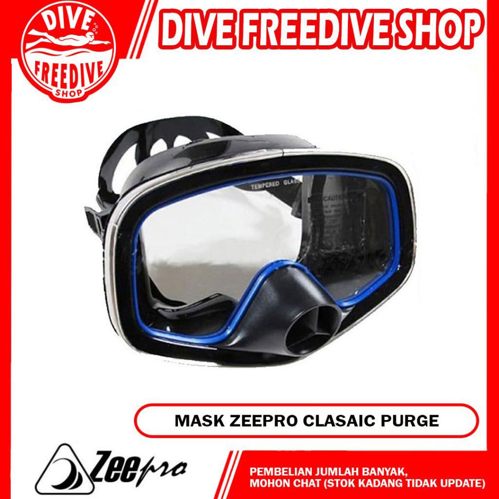 Mask Zeepro Classic Purge Masker Kacamata Selam Scuba Diving Goggle Nelayan Dakor Hookah Freediving