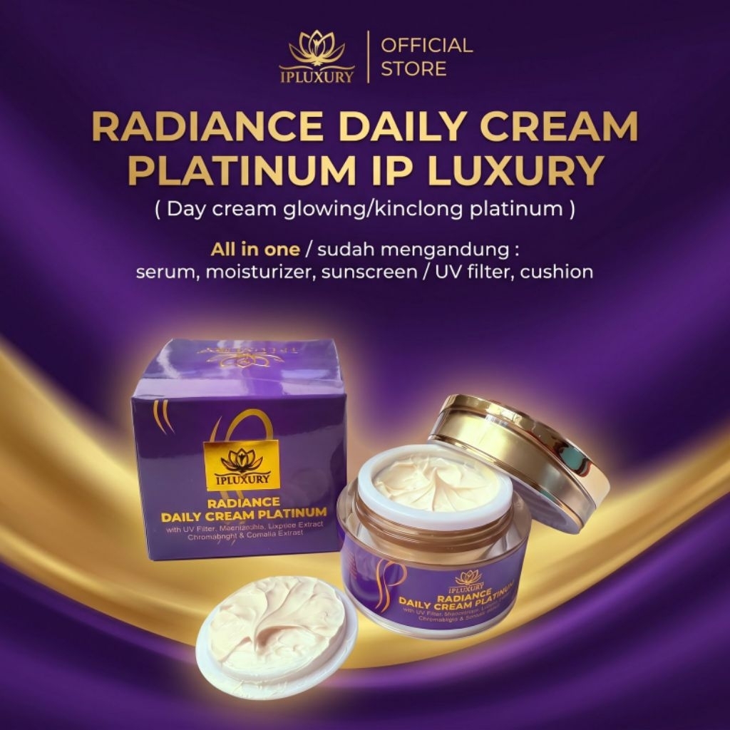 DAY GLOWING PLATINUM IPLUXURY BER BPOM RESMI Fondation mutiara super bpk ipung ip skincare original