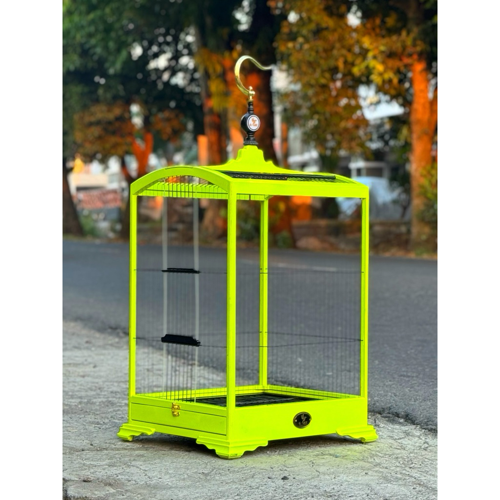 Sangkar Kenari Ruji Senar no.2 (38x43) warna stabilo candy