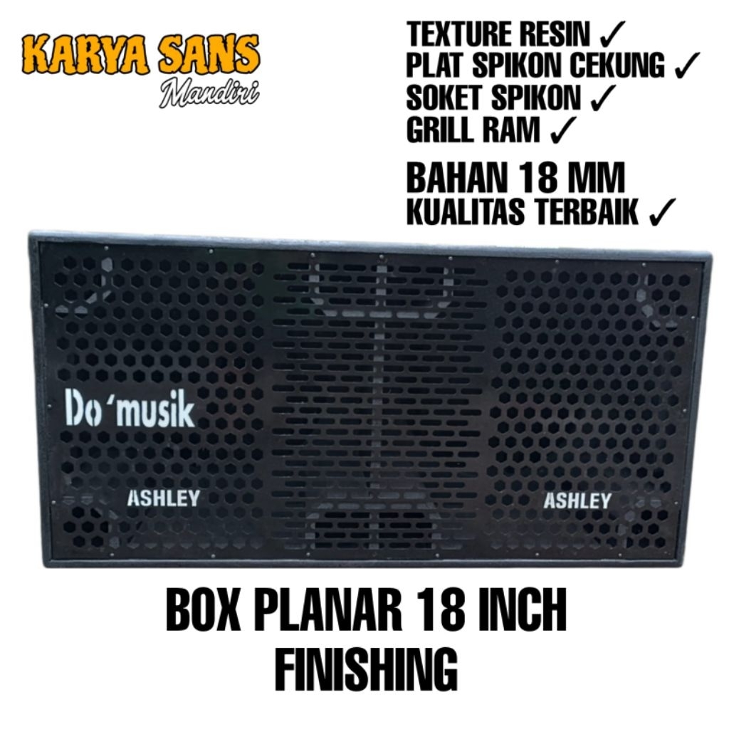 Box speaker planar 18 inch doble finishing
