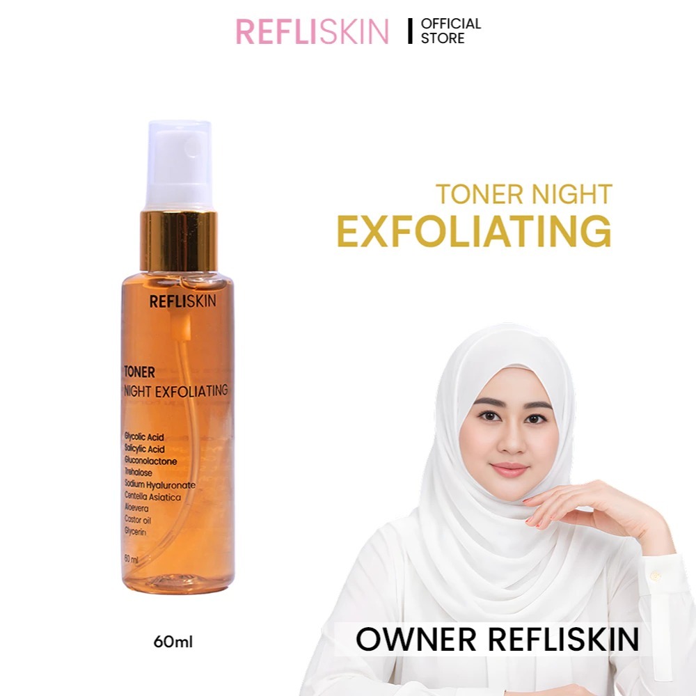 Refli Skin Toner Exfoliating Glow Up AHA - Toner Wajah L Glow Original - stokis_nasa