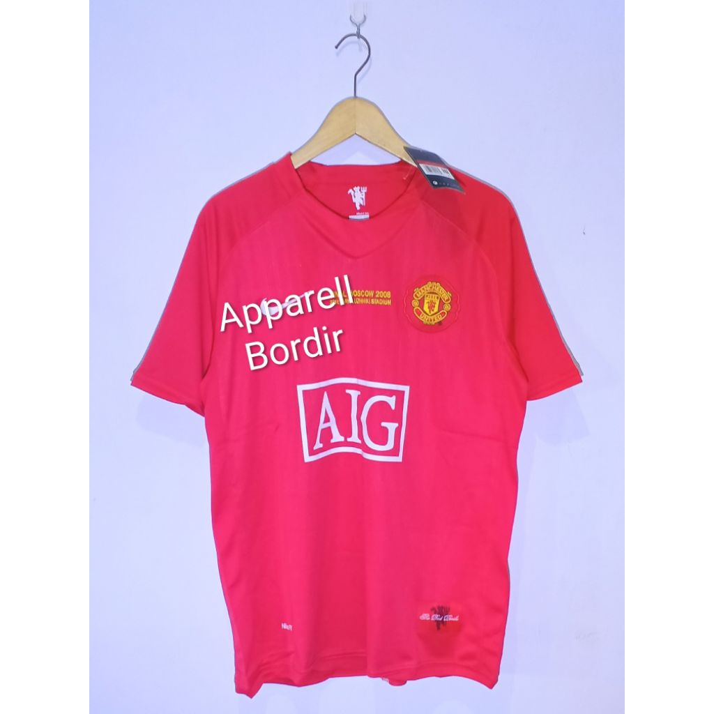 Jersey Baju Bola Retro MU Home Final UCL 2008