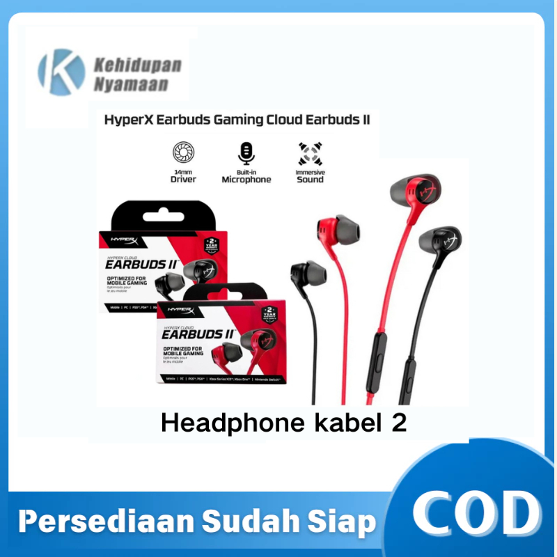 HyperX Cloud Earbuds II / Hyperx Cloud Earbuds 2 Gaming Earbuds with Mic