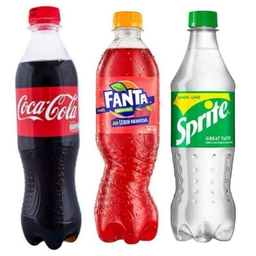 [EC] 1 Dus/ cet isi 12 Minuman Berkarbonasi Coca-Cola Fanta Sprite 390ml
