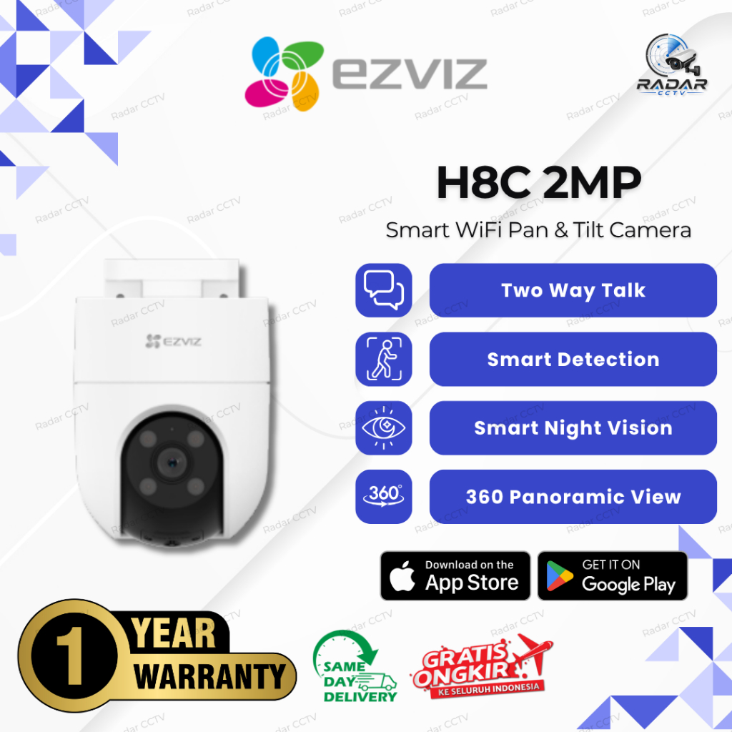 CCTV Ezviz H8C 2MP Camera Outdoor Smart Cam | Kamera Indoor Ezviz 2MP 4MP 5MP