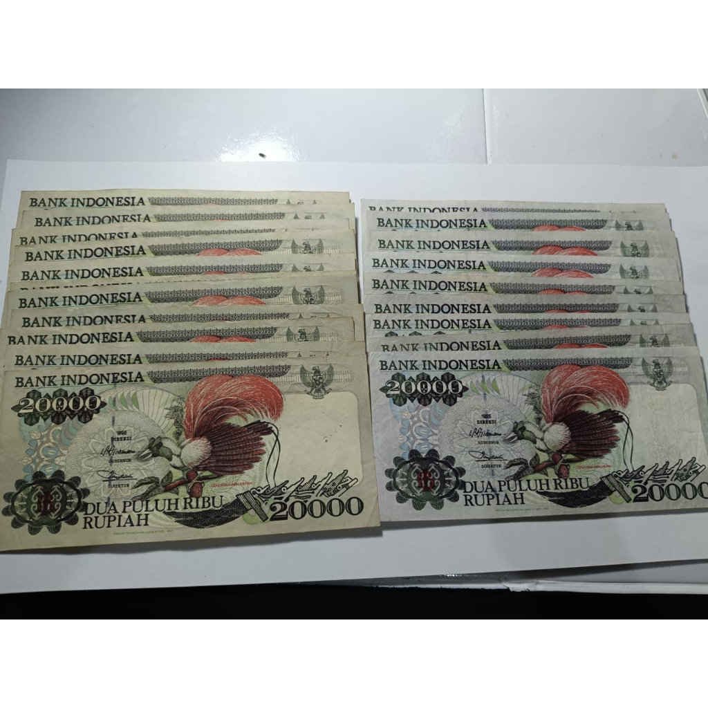 Uang Kuno 20000 Rupiah 1995 Cendrawasih
