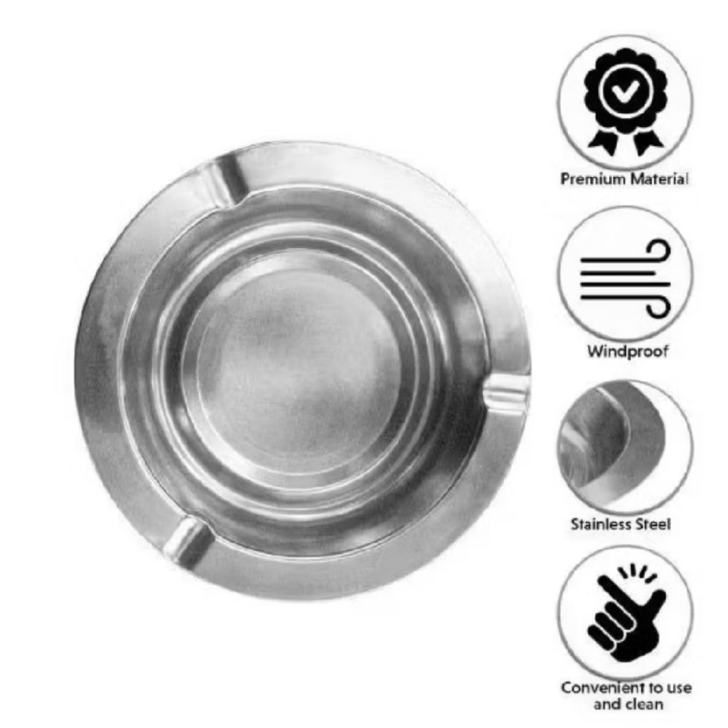 MS168 - Asbak Rokok / Asbak Stainless / Asbak Rokok Stainless