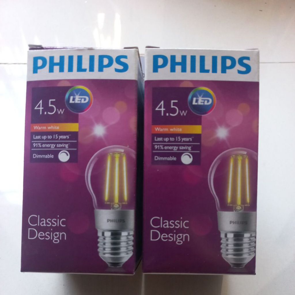 Lampu Philips LED CLASSIC 4,5 Watt | Cahaya Kuning E27