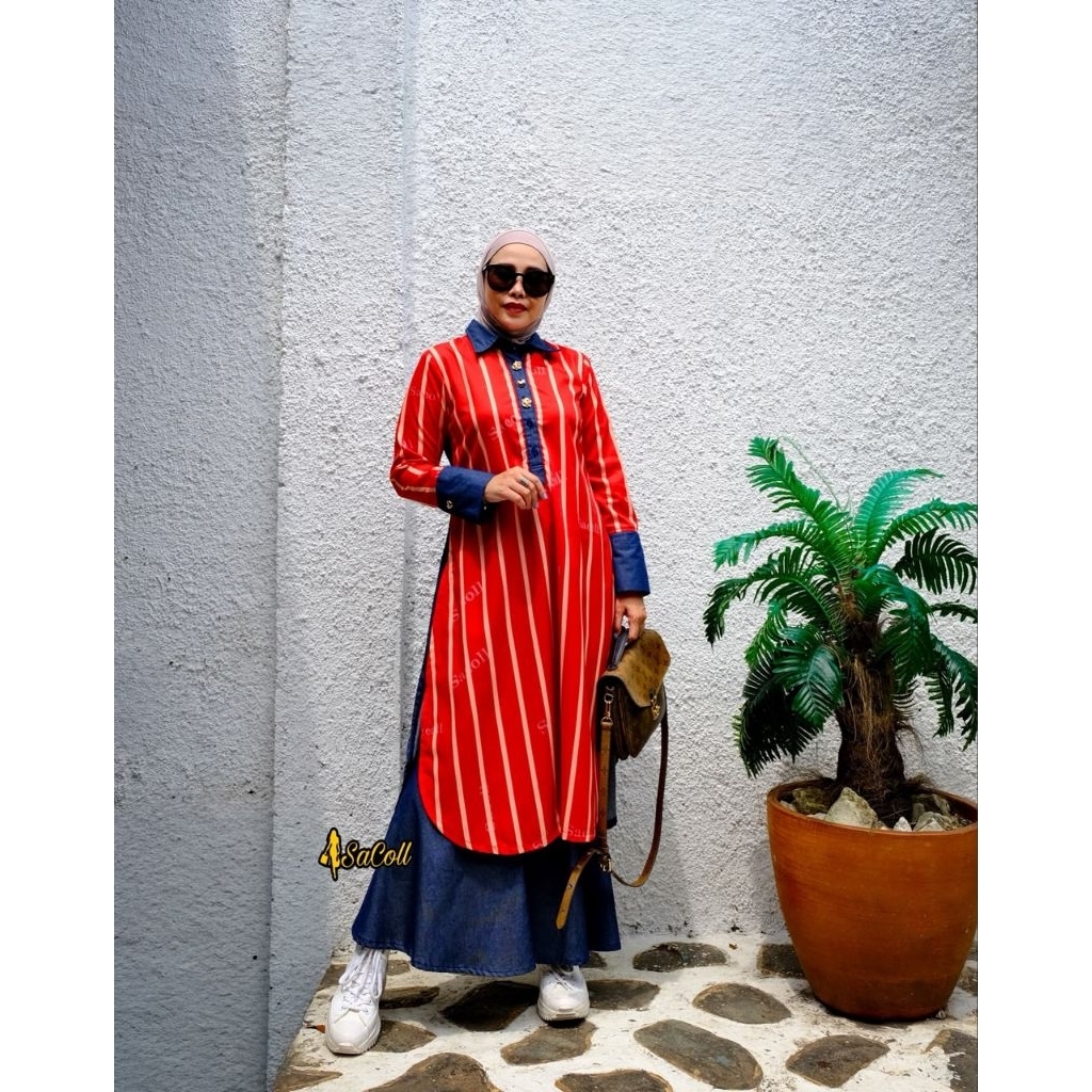 setelan tunik rok elva by sacoll
