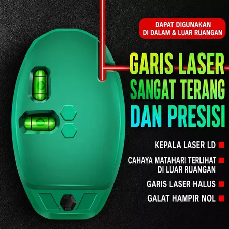Laser Level 90 Derajat Waterpass Laser Horizontal Vertical Presisi Tinggi untuk Pasang Keramik Dindi