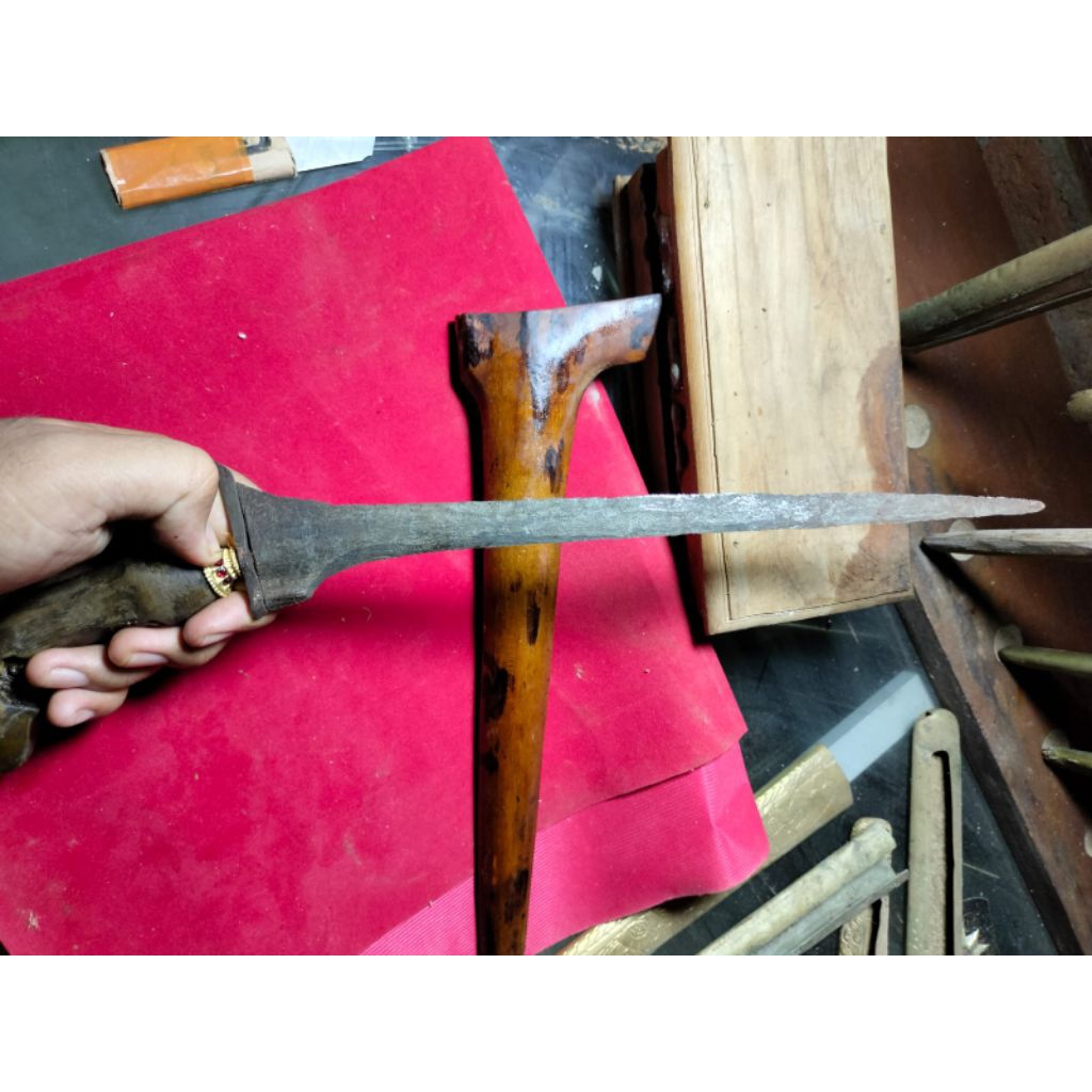 Keris Lajur Pedang Sepuh Kuno Corokan Temuan Lapangan Sandang Walikat Lawas