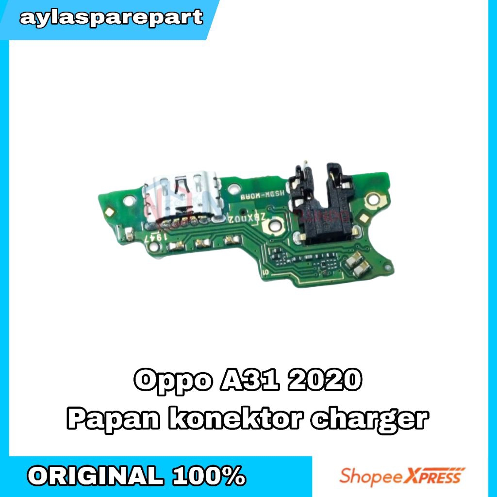 Flexible Papan Konektor Charger Oppo A31 2020 Original + IC Fast Charging