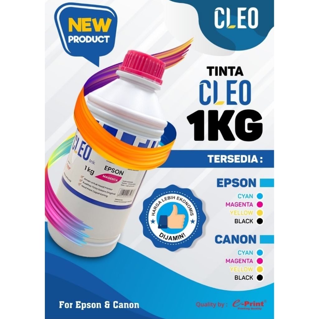 Tinta Cleo 1kg Canon Tinta Refill Printer Canon