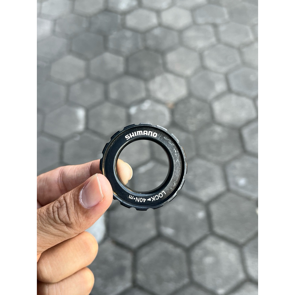 LOCK ROTOR CENTERLOCK SHIMANO HUB THRU AXLE TA PENGUNCI PIRINGAN CAKRAM AS BESAR BAWAAN SEPEDA ORI