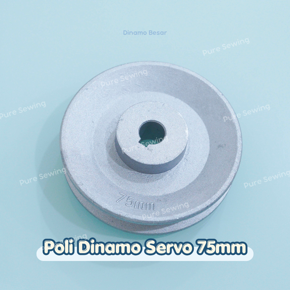 Pulley Dinamo Servo 75mm / Poli Polly Poly Pulley Dinamo Servo Mesin Jahit Industri