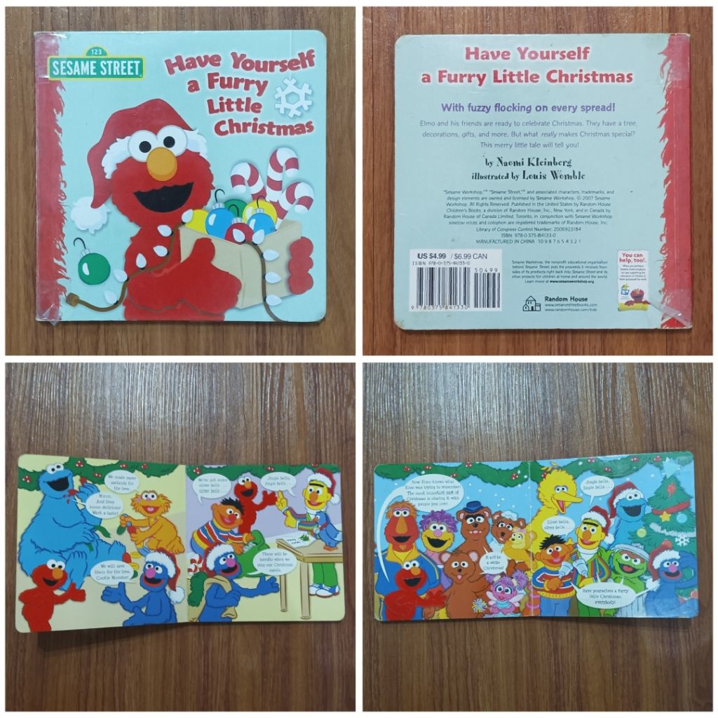 123 Sesame street book have yourself a furry little Christmas buku cerita anak natal boardbook senso