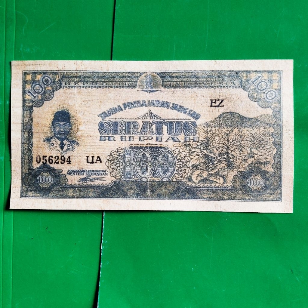 100 rupiah 1947 (ORI III) uang repro