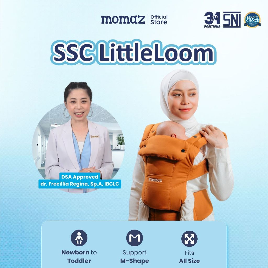 Momaz Gendongan Bayi SSC M Shape 3in1- Gendongan Bayi Newborn - Gendongan M Shape