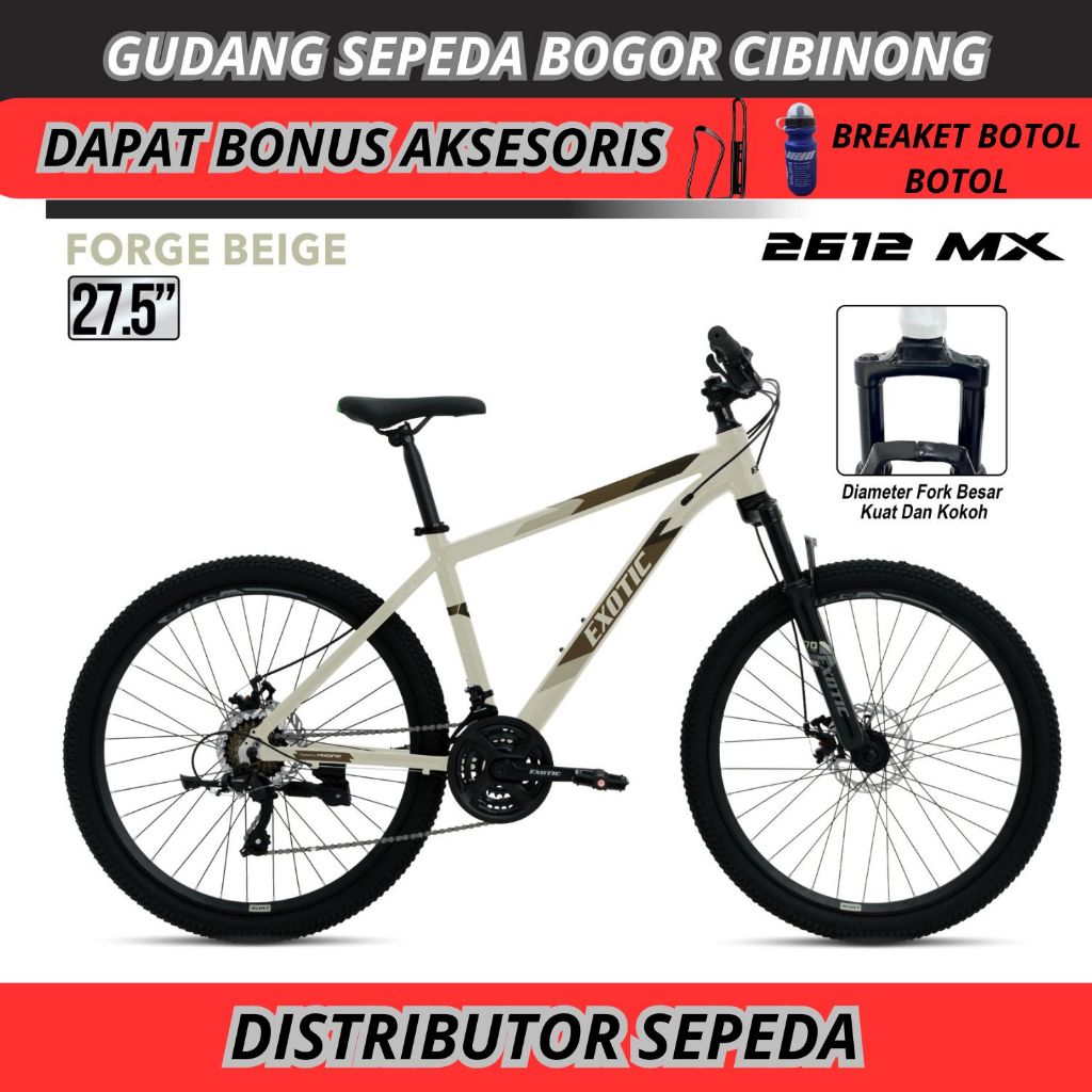 Sepeda Gunung 27,5 Exotic 2612 MX Disc Brake NEW 2026 ALLOY