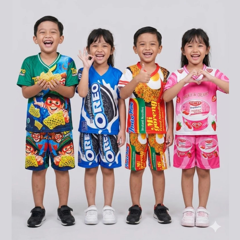 Setelan Baju Anak DryFit Milano /Jersey Milano 1-10 Tahun