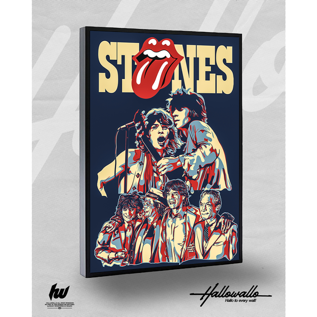 Poster Frame Band Rolling Stones - Hallowallo Poster Frameblock