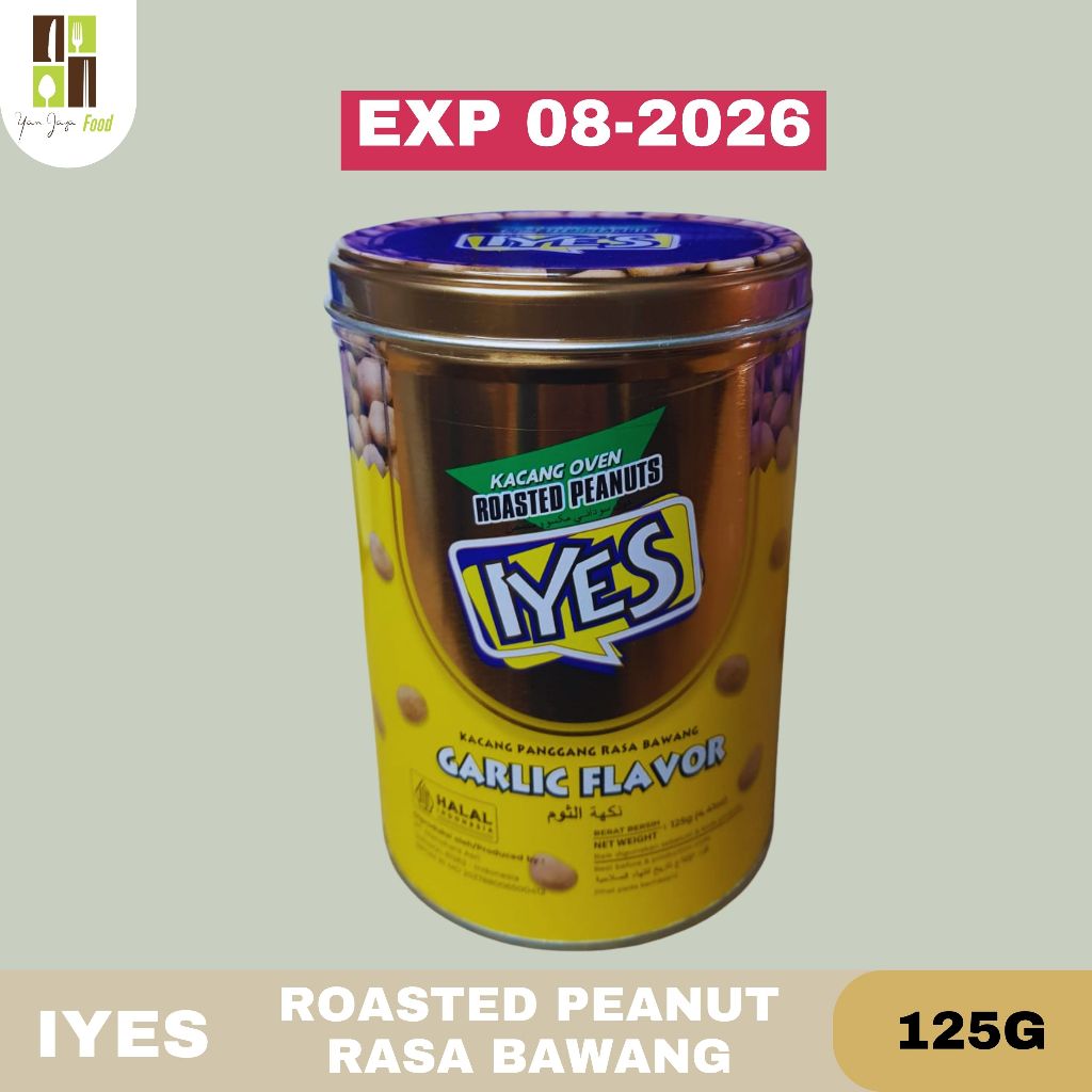 Iyes Festive Roasted Peanut 125g - 1PCS / Rasa Bawang / Kacang Oven / Kacang Panggang Rasa Bawang / 