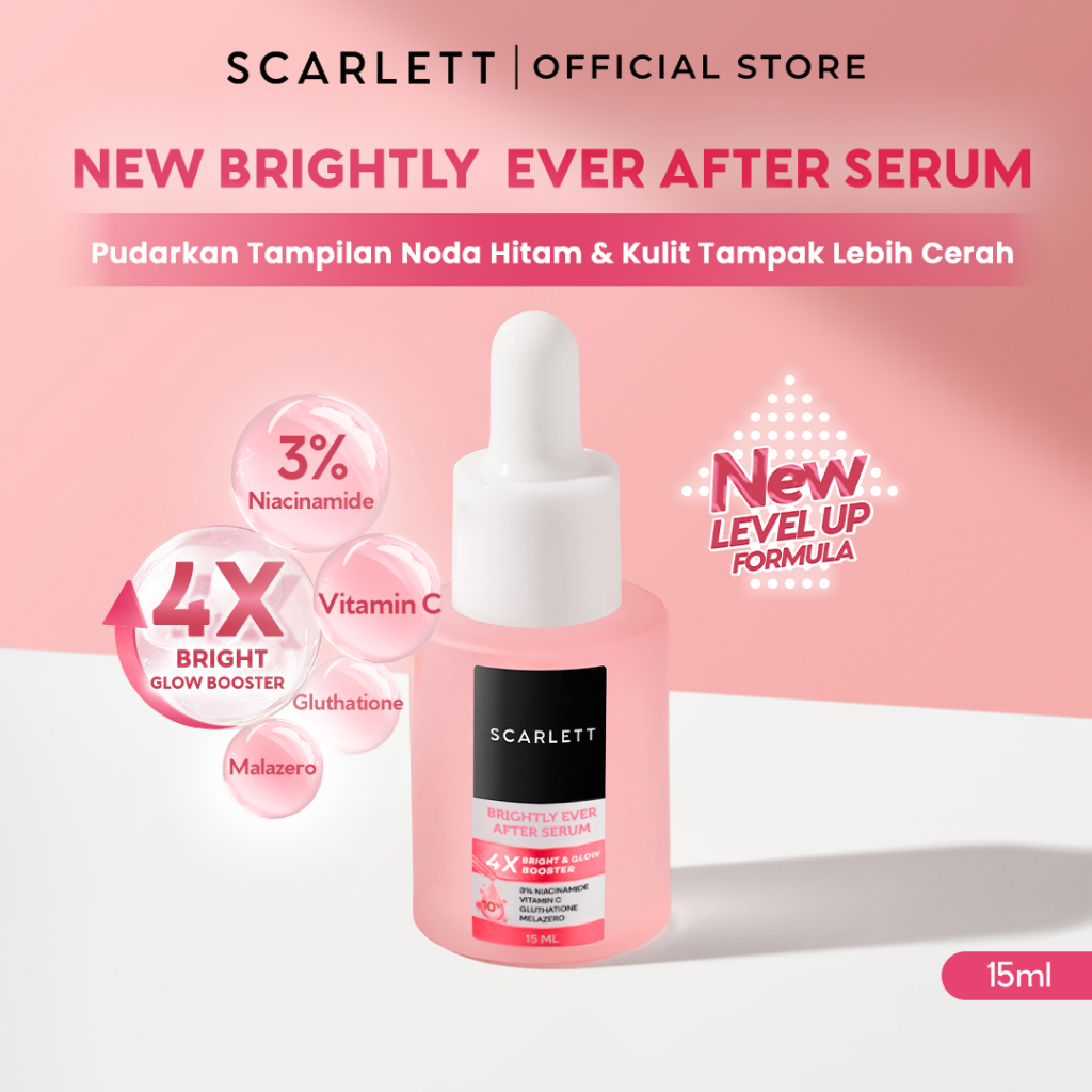 SCARLETT NEW FORMULA Brightly Ever After Serum - Brightening Serum Niacinamide Mencerahkan Wajah Mel