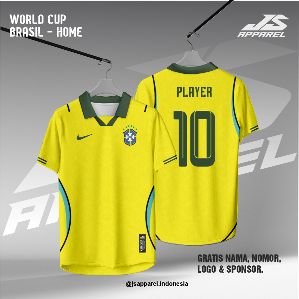 Jersey Brasil Jersey Brazil jersey Piala Dunia 2026 brasil brazil World Cup jersey Home & Away