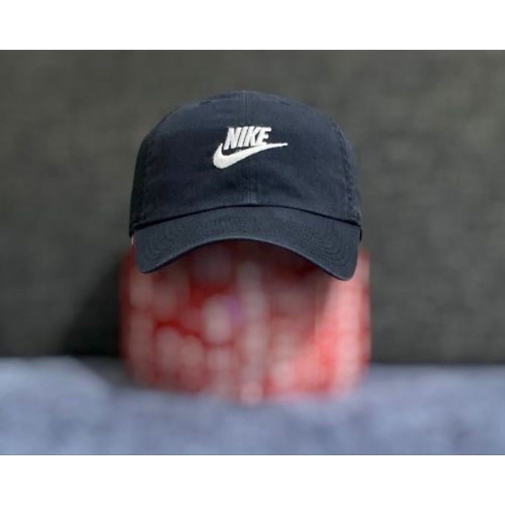 Topi Nike Heritage86 Futura Washed Cap Hitam Original Second